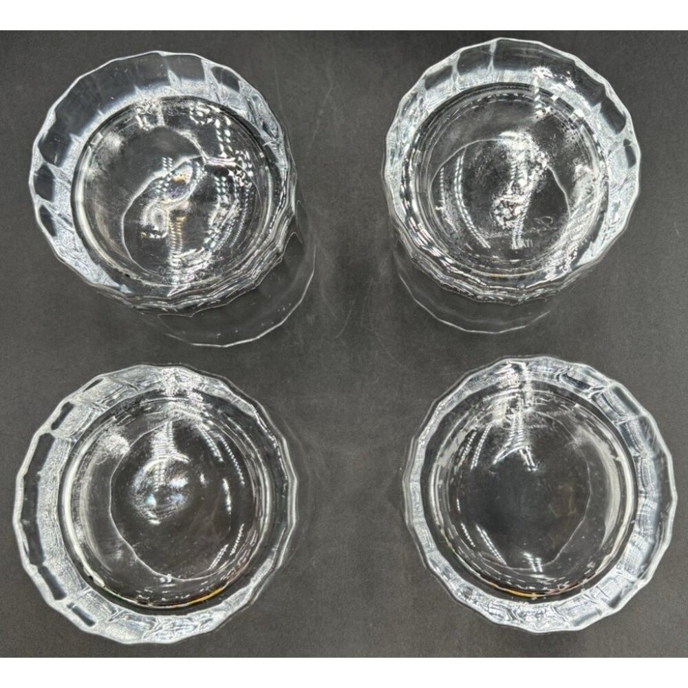 Set 4 Luigi Bormioli Whiskey Rocks Cocktail Glasses Clear Italy Mark Etched - Picture 3 of 6